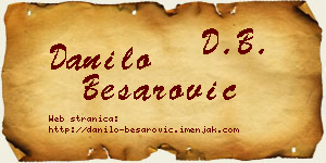 Danilo Besarović vizit kartica